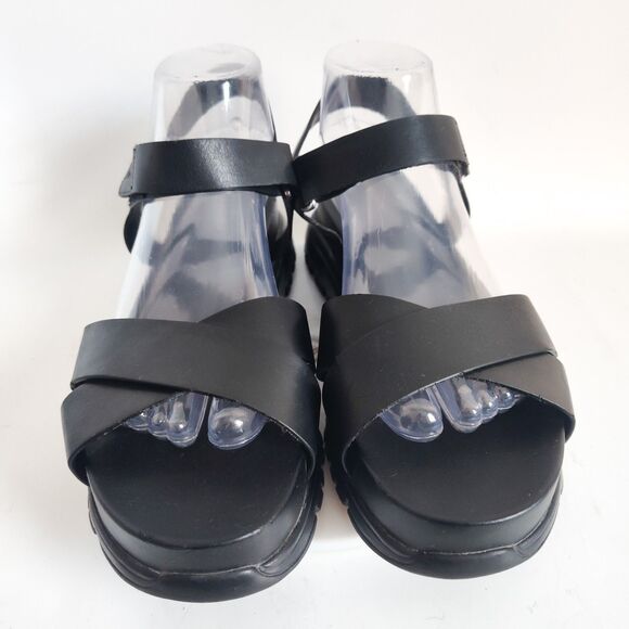 Cole Haan Zerogrand Sandals Leather Size 9 Criss Cross Preppy Strappy Open Toe - Picture 5 of 11